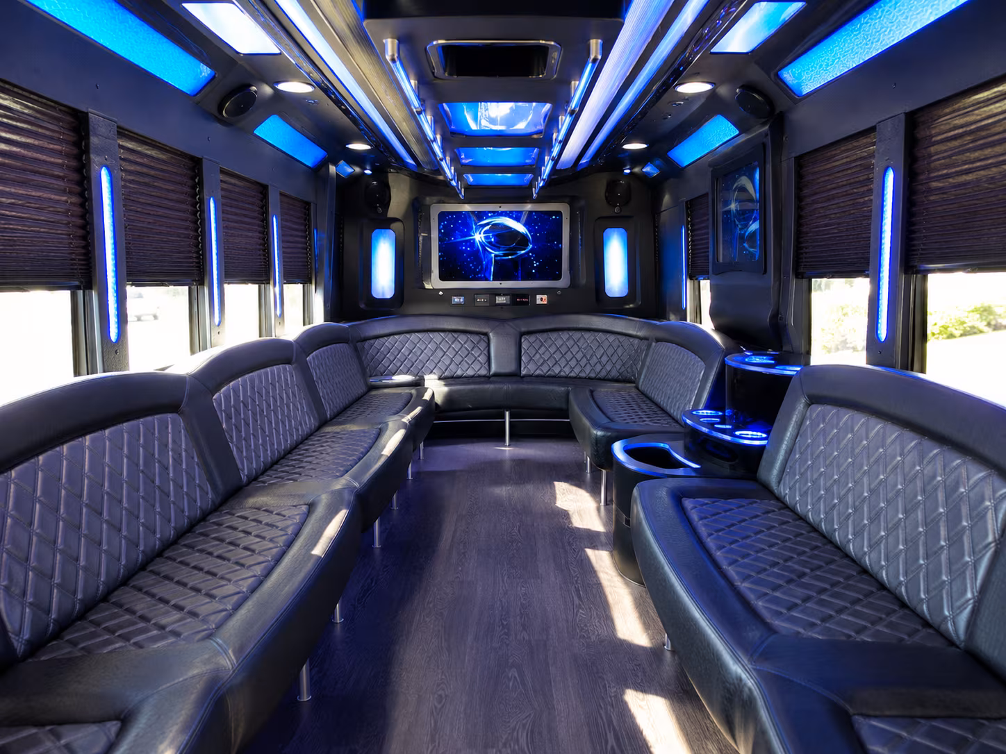 28 Passenger Party Bus Inside