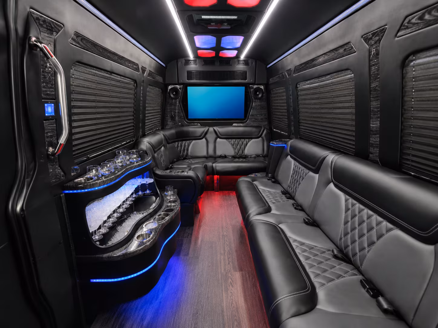 Las Vegas Airport Shuttle & Transportation party bus exterior