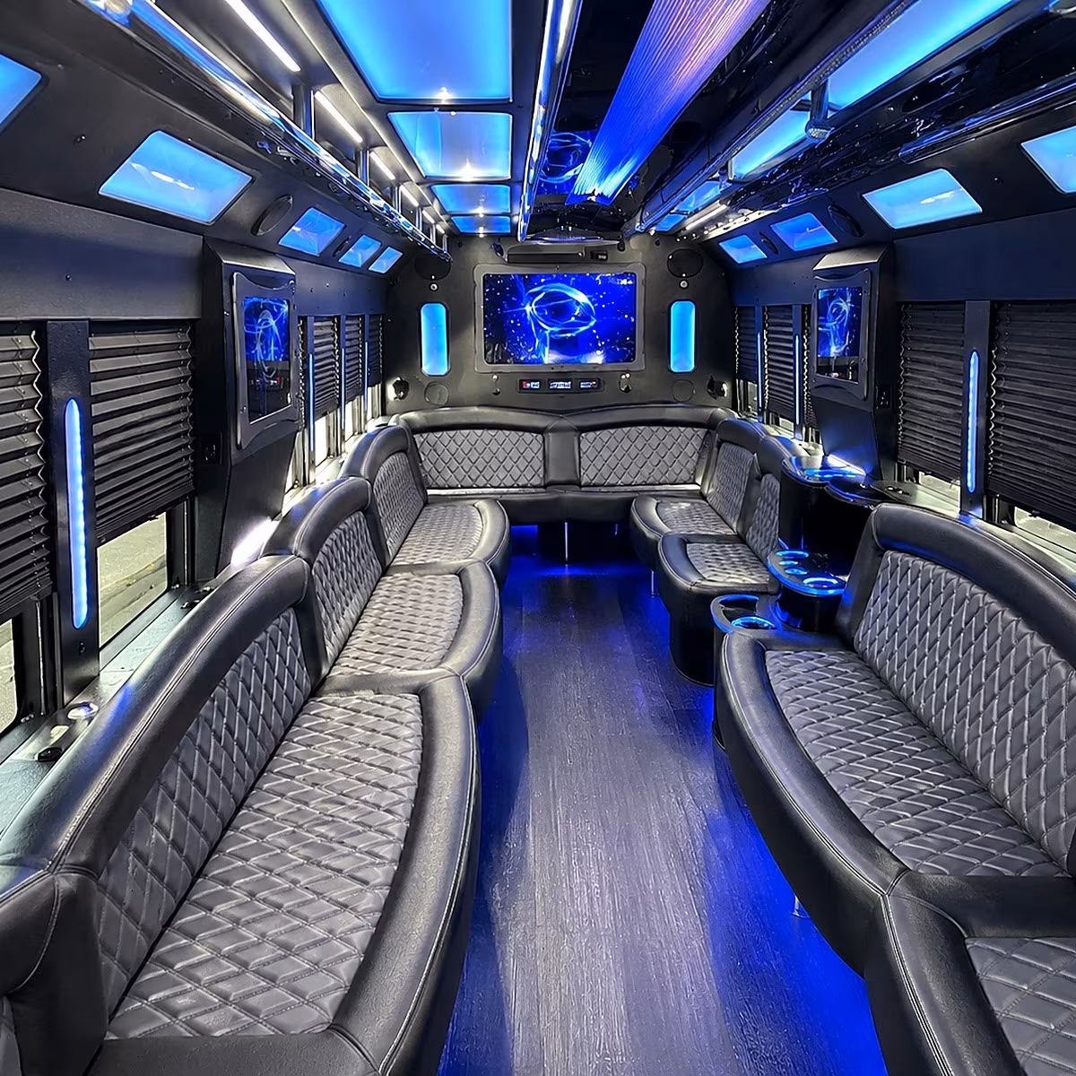 Las Vegas Bachelor & Bachelorette Transportation party bus interior