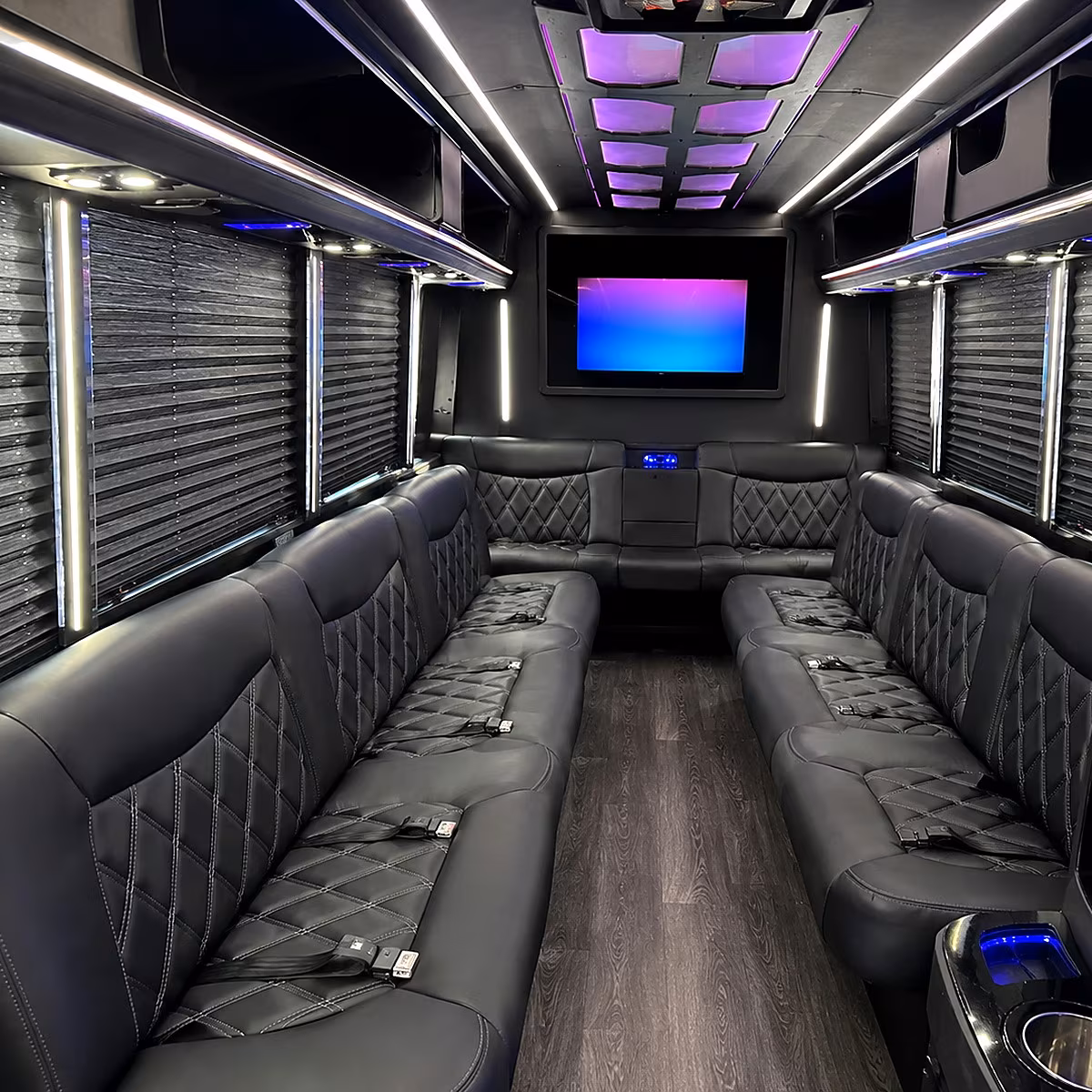 Las Vegas Bachelor & Bachelorette Transportation party bus interior
