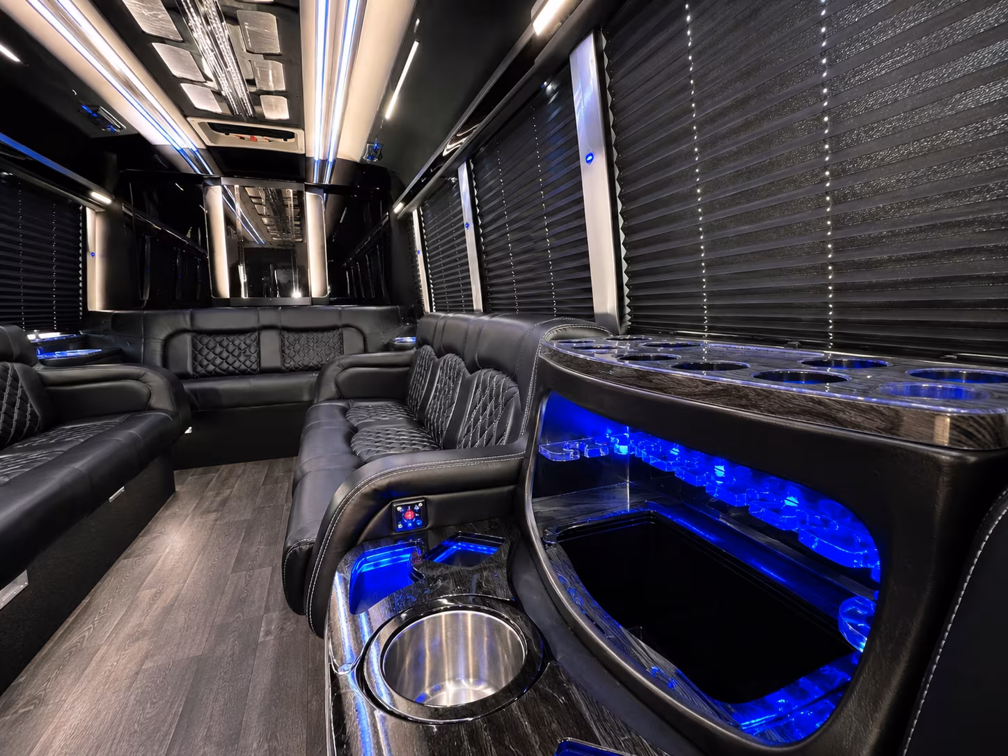 Las Vegas Birthday, Sweet 16, & Quinceañera Transportation party bus interior