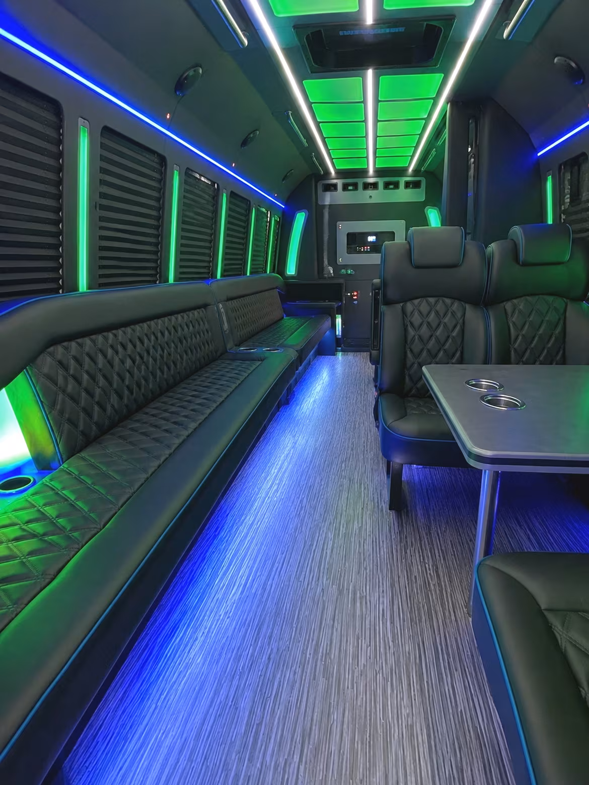 Las Vegas Concert & Music Festival Transportation party bus interior