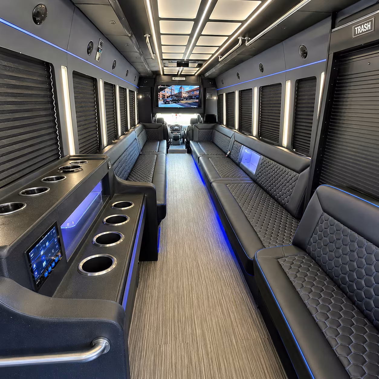 Las Vegas Private Event Transportation party bus interior