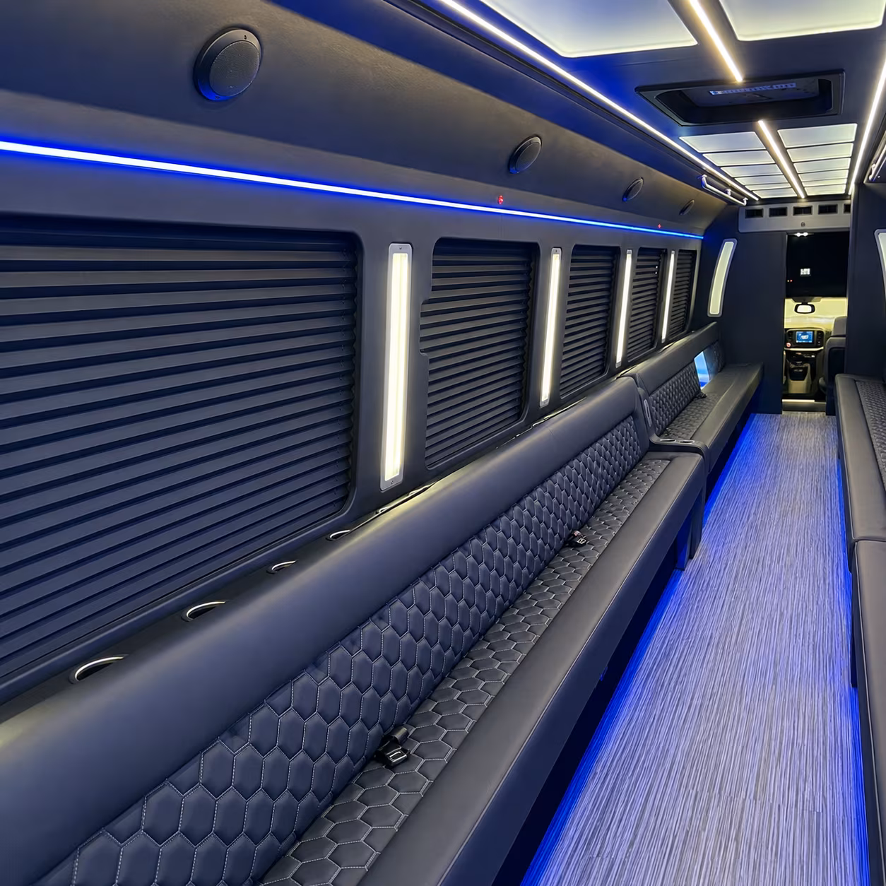 Las Vegas Private Event Transportation party bus interior