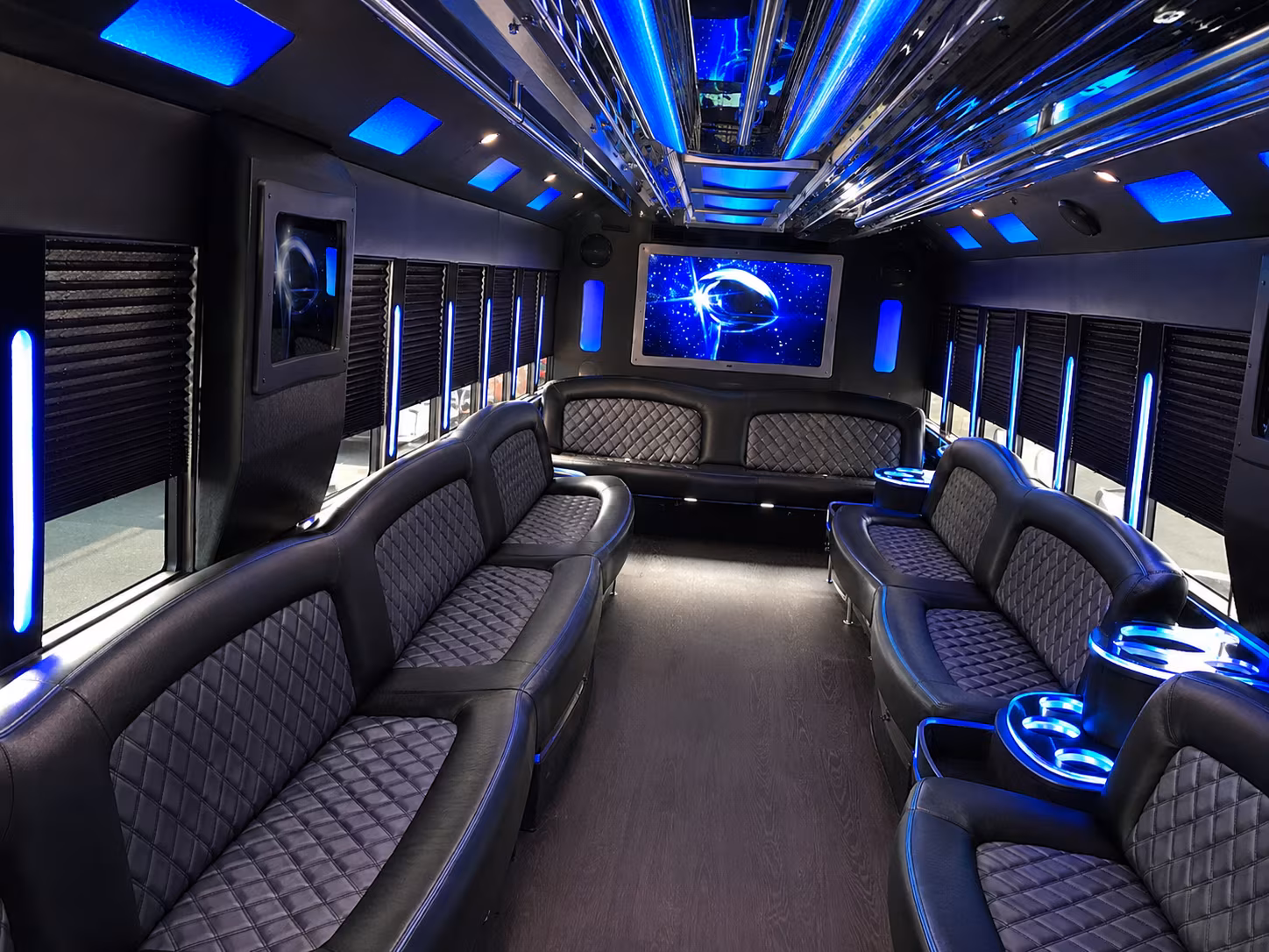 Las Vegas Prom & Homecoming Transportation party bus interior