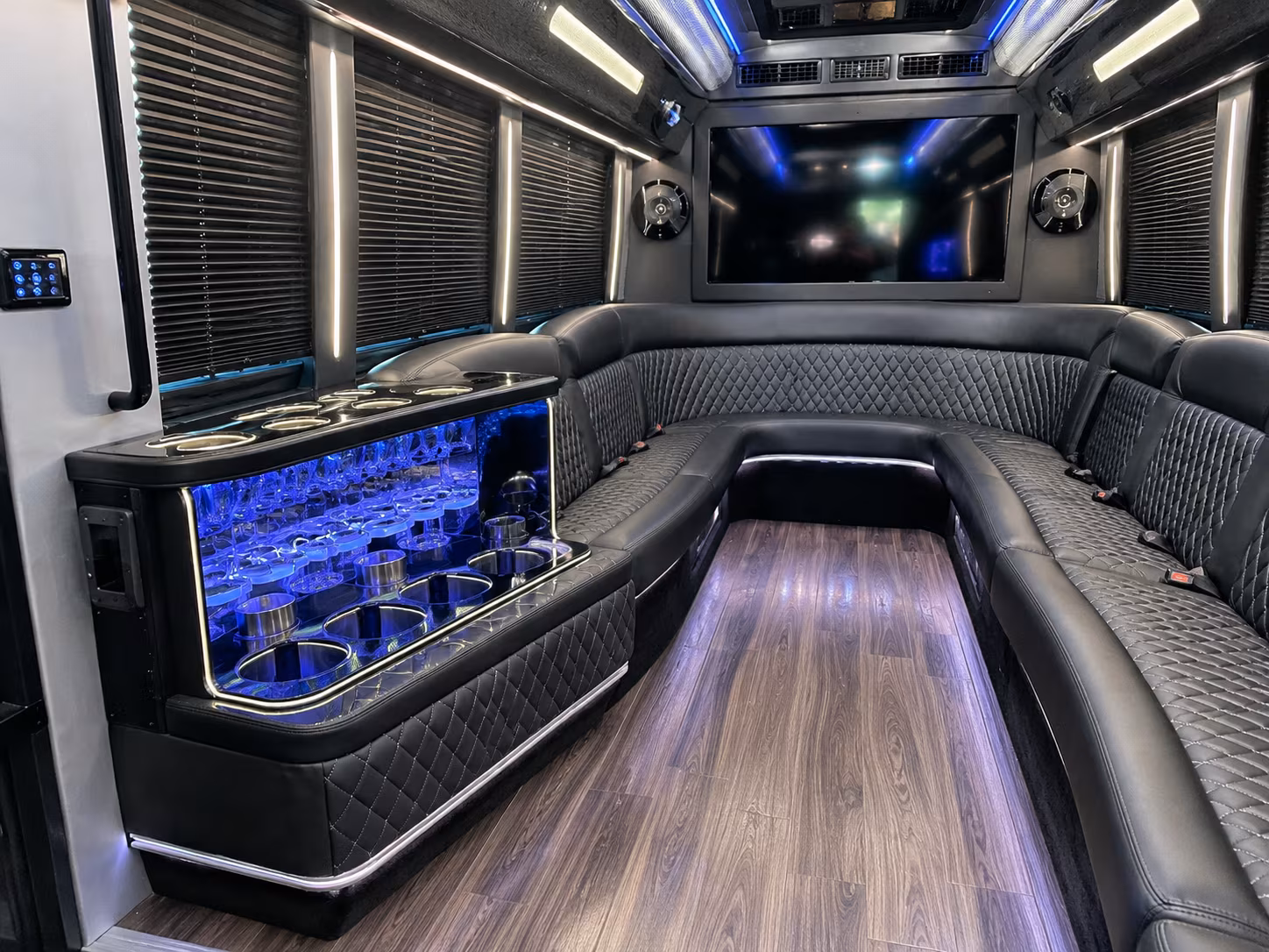 Las Vegas Sporting Event Transportation party bus exterior