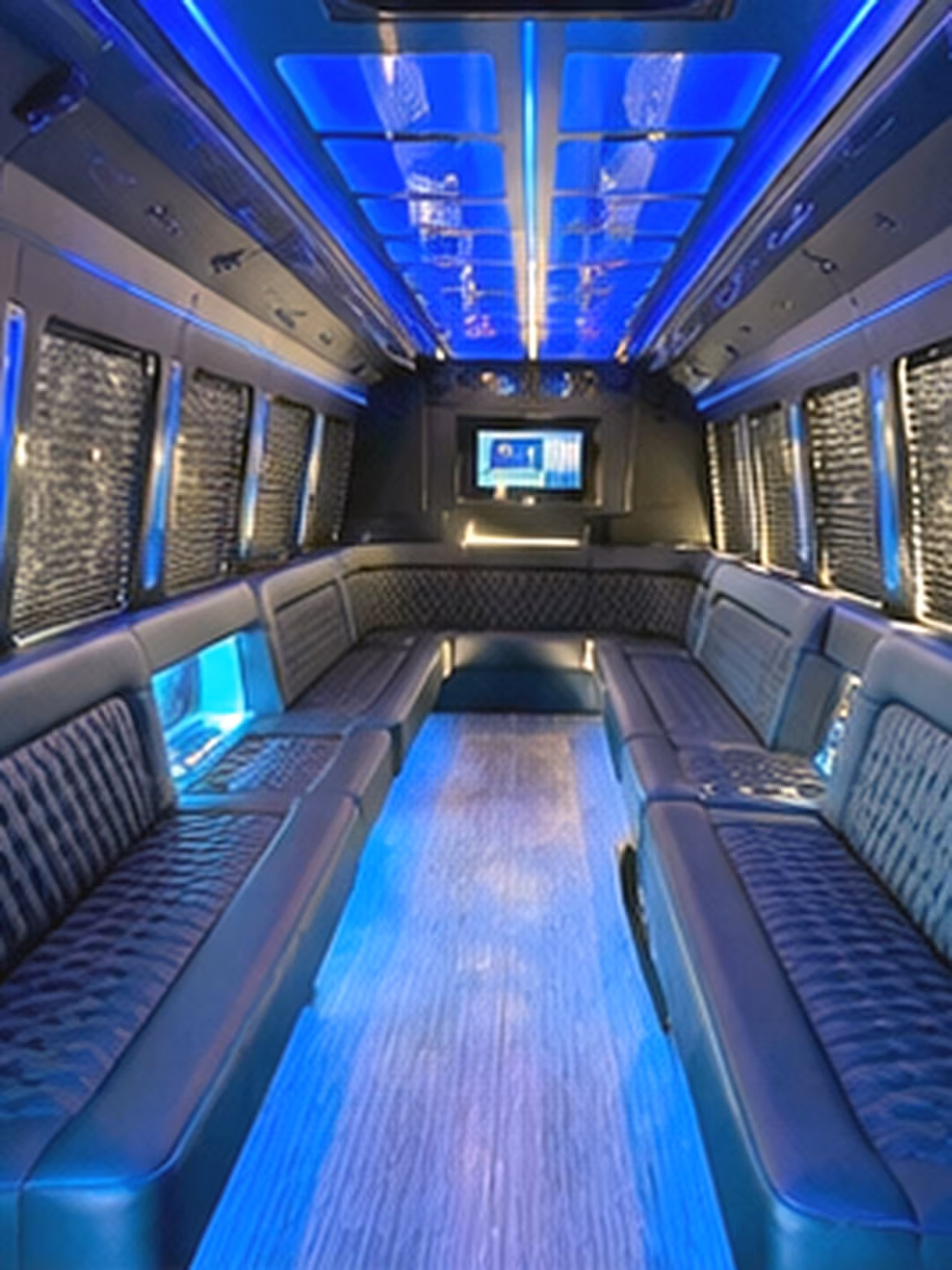 Las Vegas Wedding Transportation party bus interior