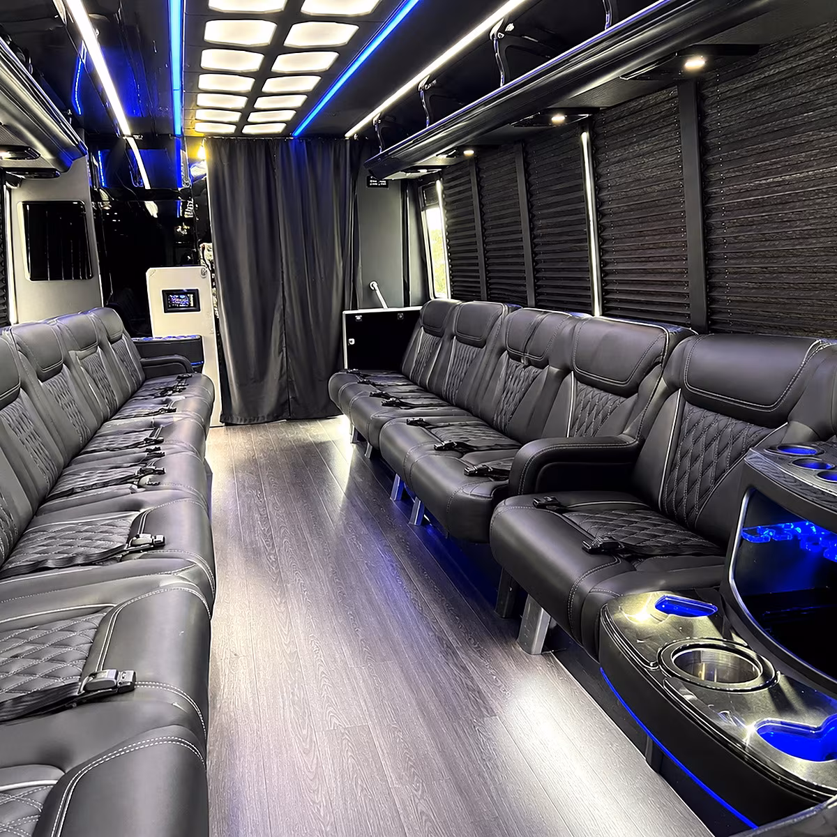 Las Vegas Winery Tour & Pub Crawl Transportation party bus interior