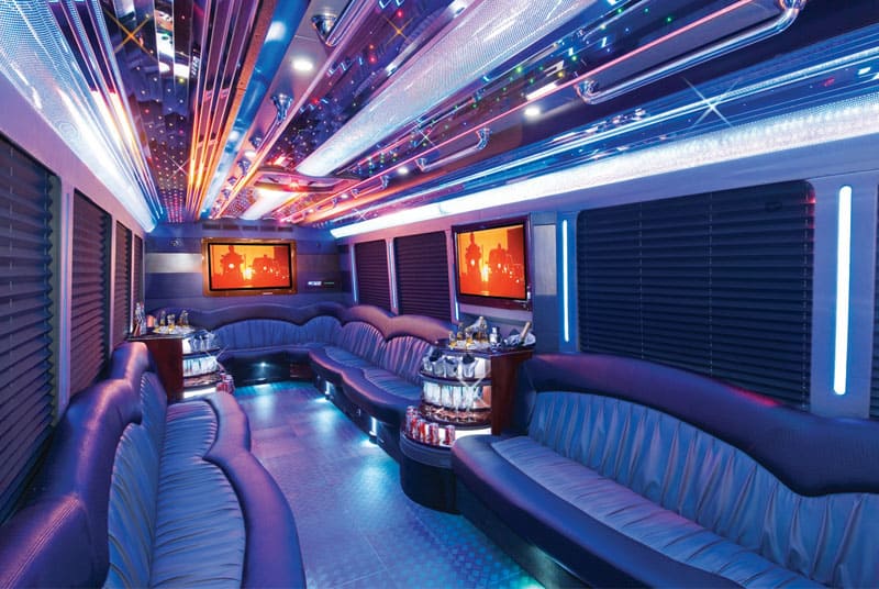 Enterprise 20 Passenger Party Bus Interior