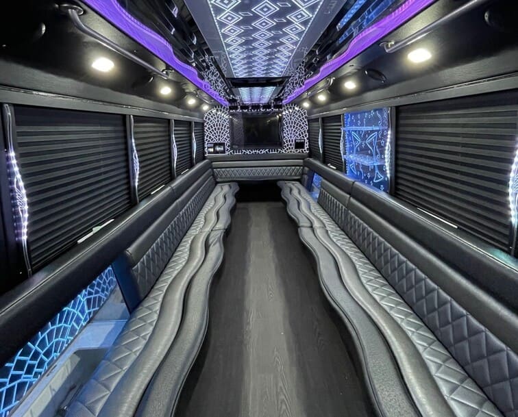Enterprise 30 Passenger Party Bus White Interior