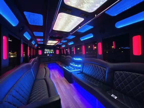 Las Vegas 35 Passenger Party Bus Interior